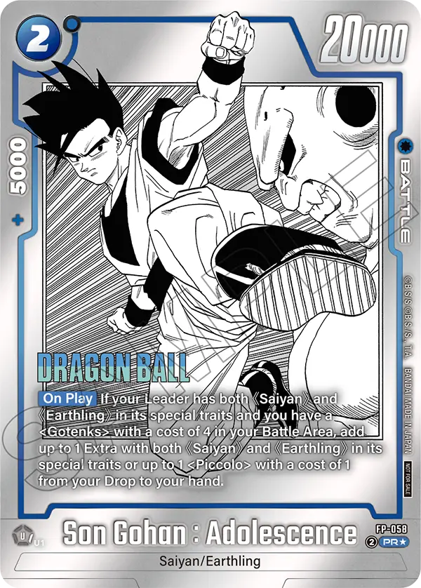 Son Gohan : Adolescence FP-058 Dragon Ball Fusion World card, Variant 1