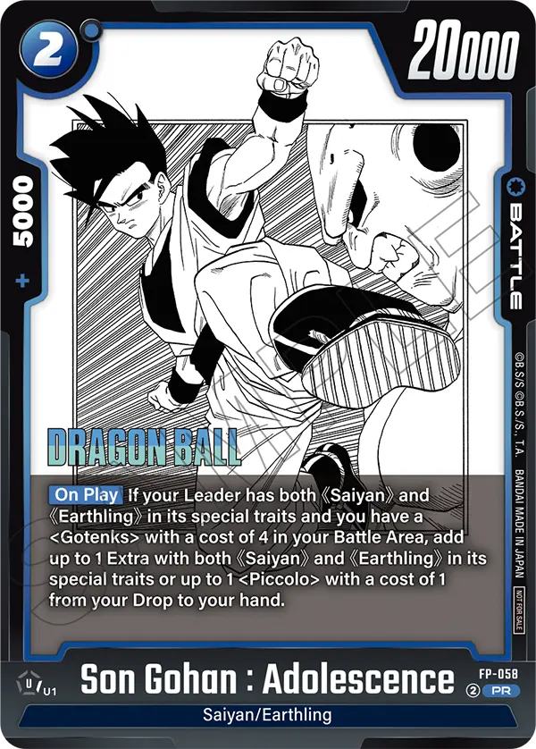 Son Gohan : Adolescence FP-058 card
