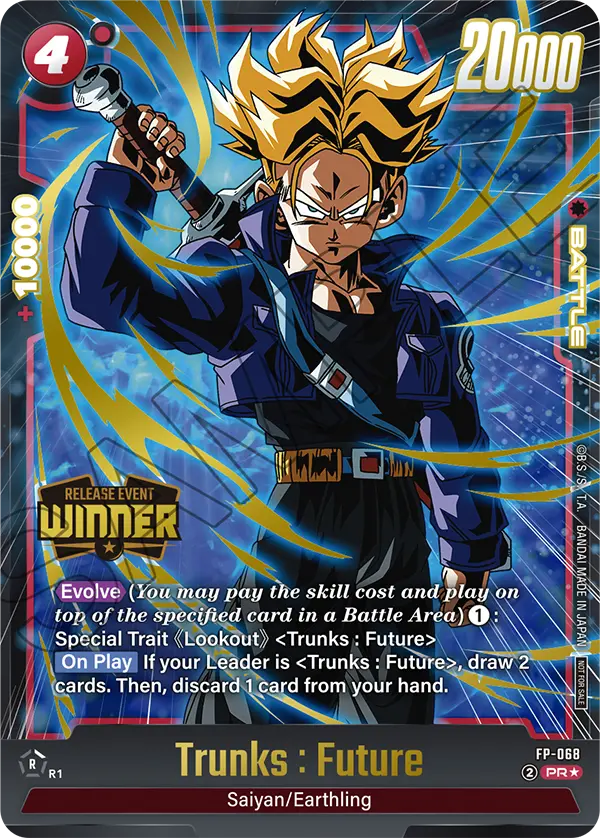 Trunks : Future FP-068 Dragon Ball Fusion World card, Variant 1