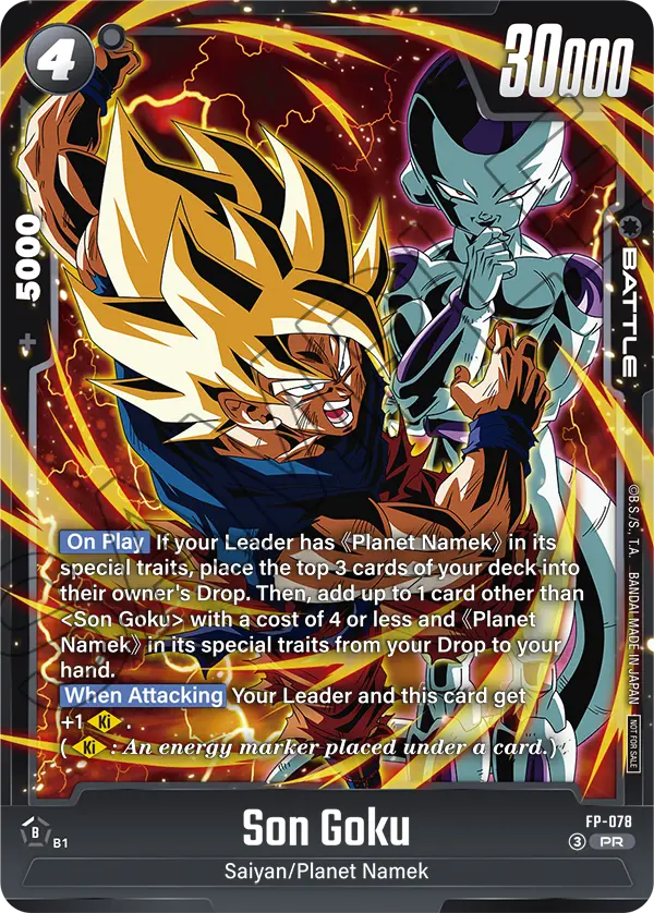Son Goku FP-078 Dragon Ball Fusion World card, Participation
