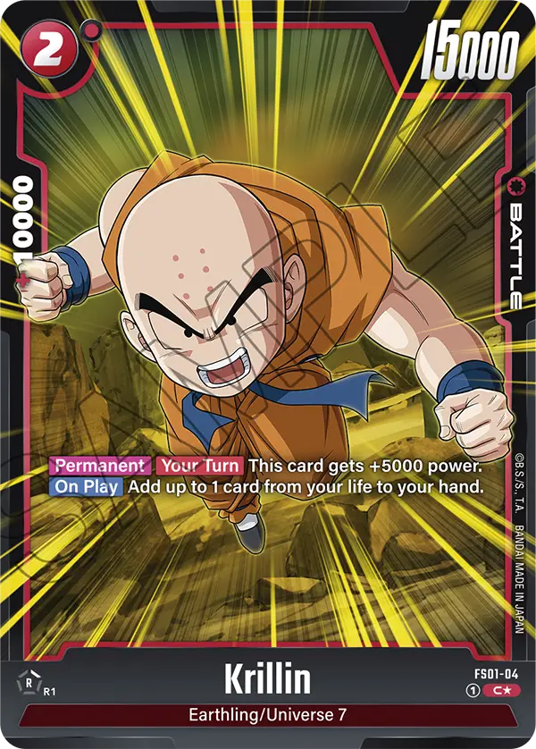 Krillin FS01-04 Dragon Ball Fusion World card, Alt Art