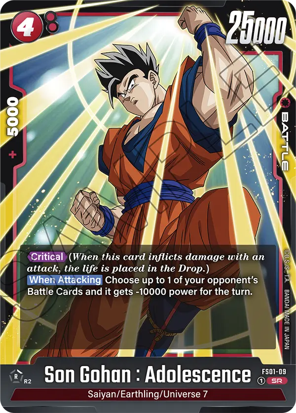Son Gohan : Adolescence FS01-09 card