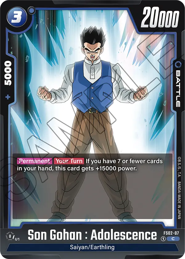 Son Gohan : Adolescence FS02-07 card