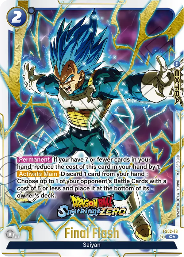 Final Flash FS02-16 Dragon Ball Fusion World card, Promo