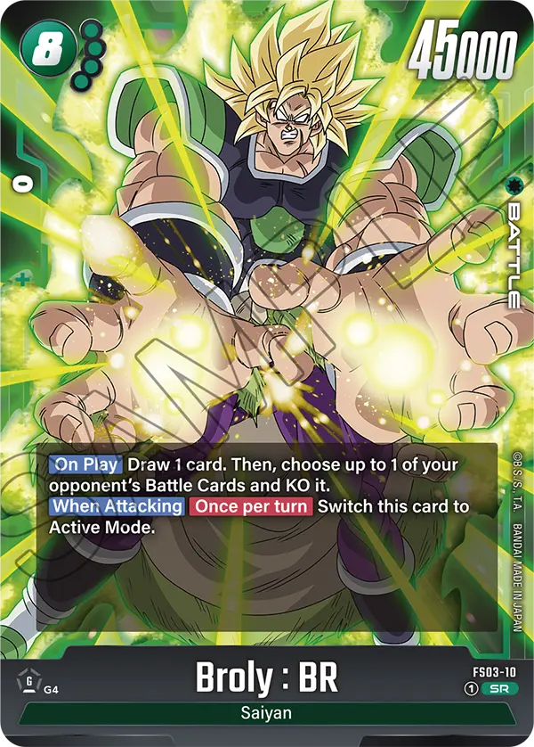 Broly : BR FS03-10 Dragon Ball Fusion World card