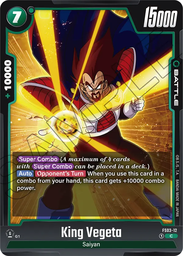 King Vegeta FS03-12 Dragon Ball Fusion World card