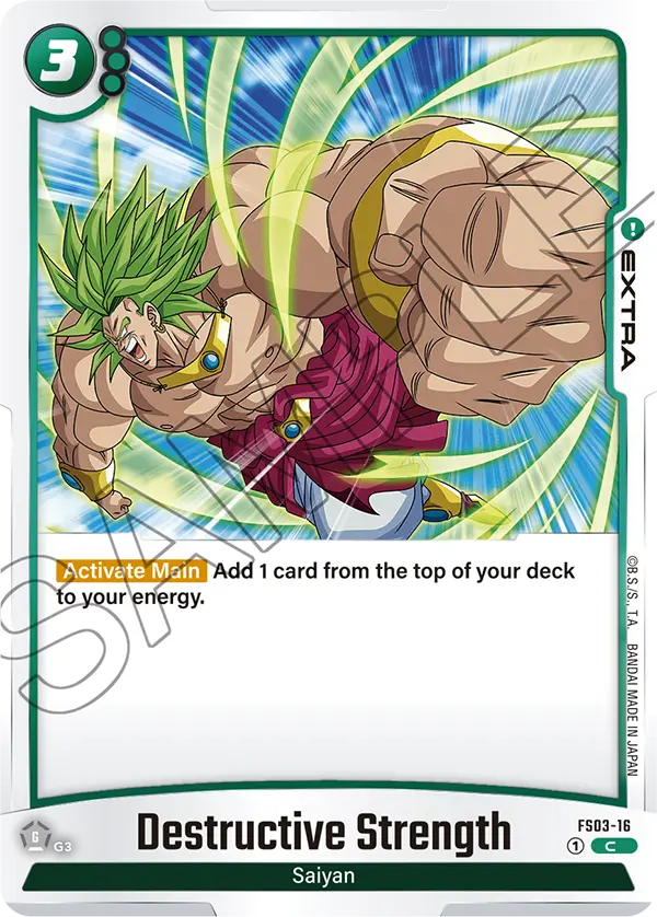 Destructive Strength FS03-16 Dragon Ball Fusion World card
