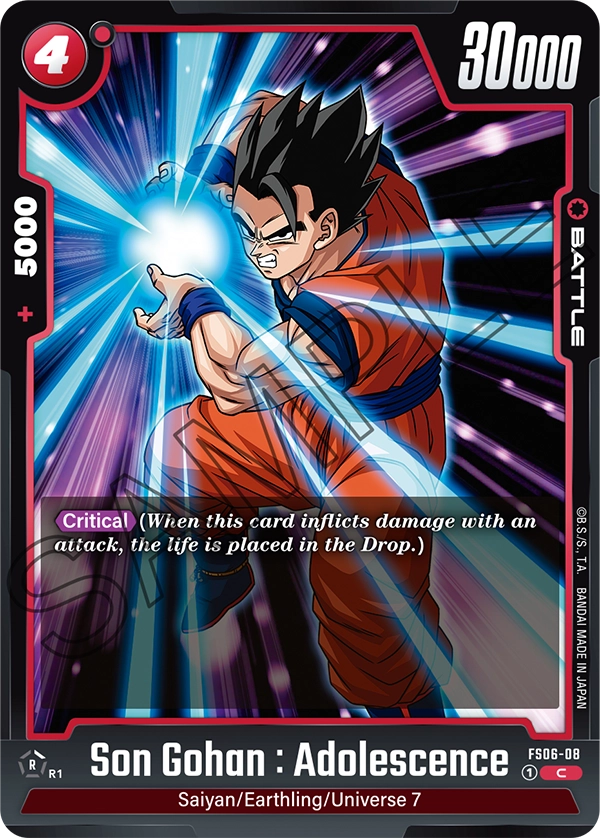 Son Gohan : Adolescence FS06-08 card