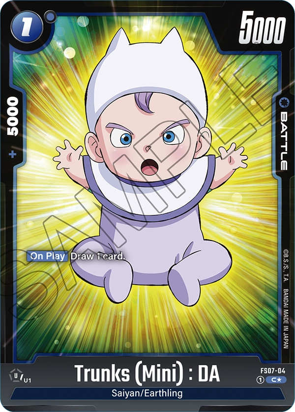 Trunks (Mini) : DA FS07-04 Dragon Ball Fusion World card, Alt Art