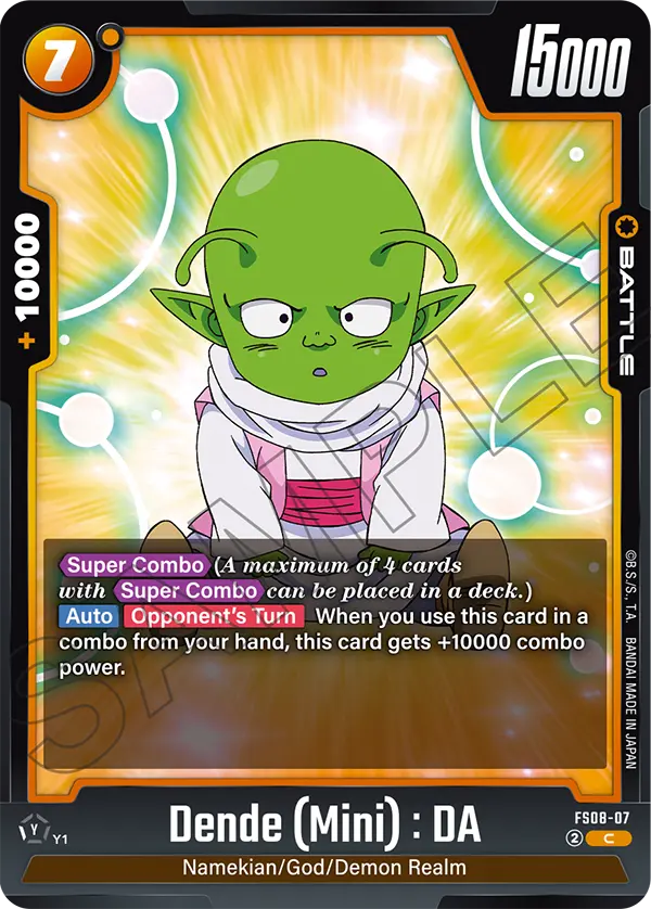 Dende (Mini) : DA FS08-07 Dragon Ball Fusion World card