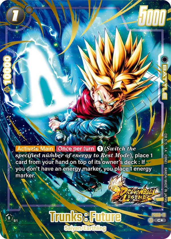 Trunks : Future FS09-11 Dragon Ball Fusion World card, Alt Art