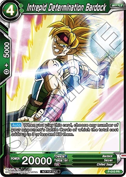 Intrepid Determination Bardock P-010 card