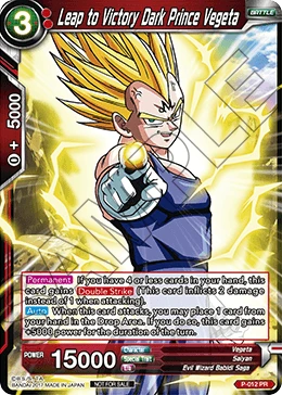 Leap to Victory Dark Prince Vegeta P-012 card