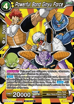 Powerful Bond Ginyu Force P-024 Dragon Ball Masters card