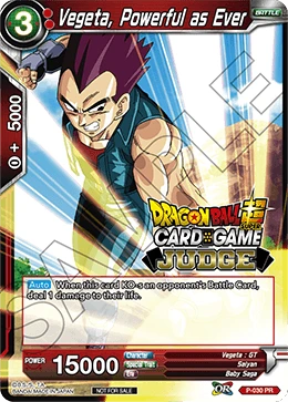 Vegeta, Powerful as Ever P-030_PR card