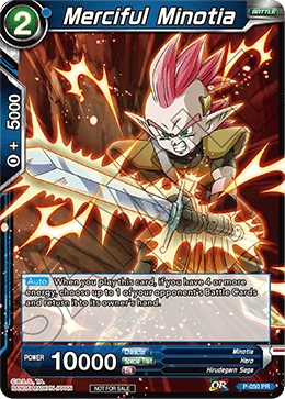 Merciful Minotia P-050 Dragon Ball Masters card