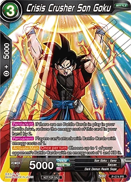 Crisis Crusher Son Goku P-074 card