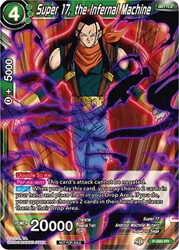 Super 17, the Infernal Machine P-080 Dragon Ball Masters card