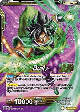 Broly P-092 Dragon Ball Masters card, Promo