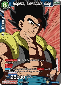 Gogeta, Comeback King P-109 card