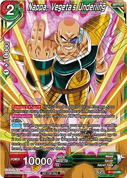 Nappa, Vegeta's Underling P-131 Dragon Ball Masters card