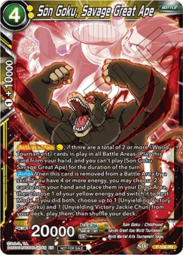 Son Goku, Savage Great Ape P-156 card