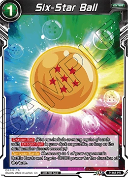 Six-Star Ball P-168 Dragon Ball Masters card