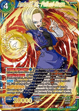 Android 18, Full of Rage P-172_PR card