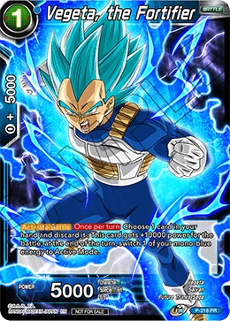 Vegeta, the Fortifier P-218 Dragon Ball Masters card