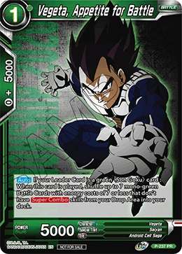 Vegeta, Appetite for Battle P-237 card