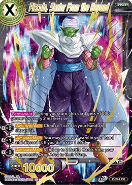 Piccolo, Savior From the Beyond P-244 Dragon Ball Masters card, Gold Stamped