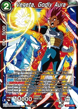 Vegeta, Godly Aura P-247 card