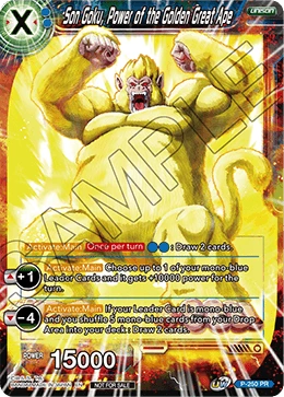 Son Goku, Power of the Golden Great Ape P-250 card