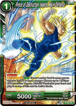 Prince of Destruction Vegeta, Majin Defiance P-320 card