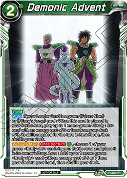 Demonic Advent P-322 card