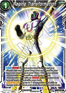 Raging Transformation P-325 Dragon Ball Masters card