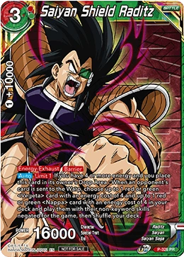 Saiyan Shield Raditz P-326_PR card