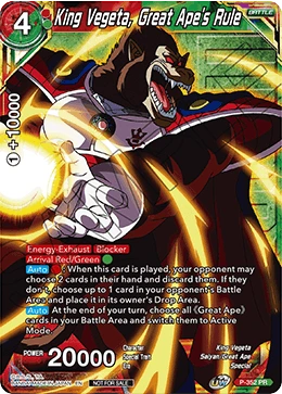King Vegeta, Great Ape's Rule P-352_PR card