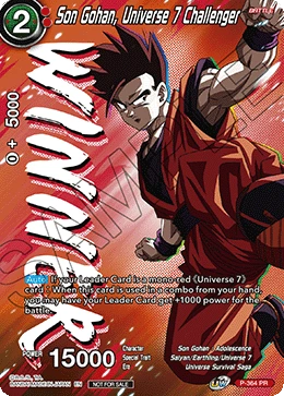 Son Gohan, Universe 7 Challenger P-364_PR02 card