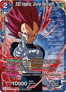 SSG Vegeta, Divine Restraint P-376_PR card