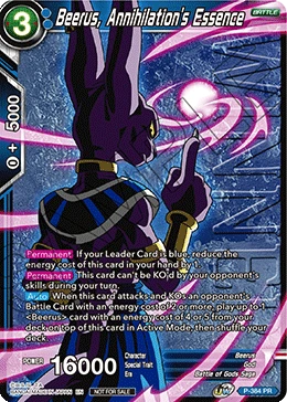 Beerus, Annihilation's Essence P-384_PR card