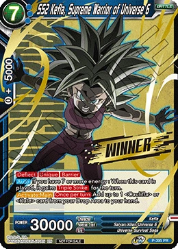 SS2 Kefla, Supreme Warrior of Universe 6 P-395 Dragon Ball Masters card, Promo