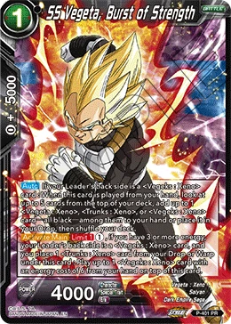SS Vegeta, Burst of Strength P-401 card