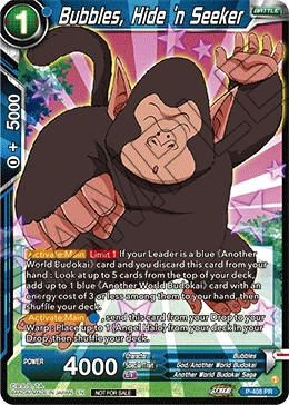 Bubbles, Hide 'n Seeker P-408 card