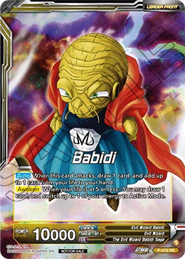 Babidi P-476 Dragon Ball Masters card, Silver Foil