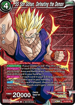 SS Son Gohan, Defeating the Demon P-479_PR card