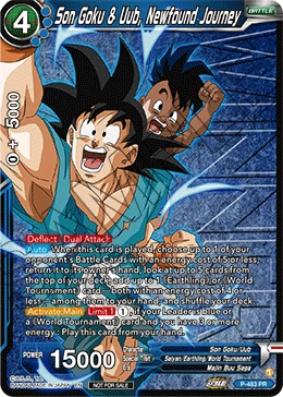 Son Goku & Uub, Newfound Journey P-483_PR card