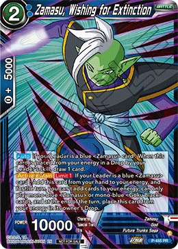 Zamasu, Wishing for Extinction P-485 card