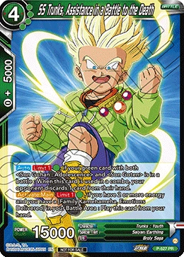 SS Trunks, Assistance in a Battle to the Death P-527 card