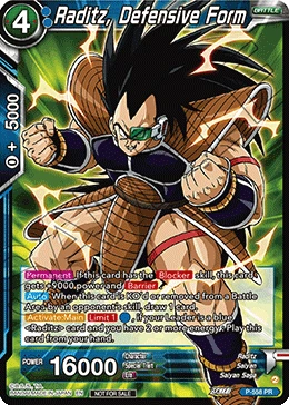 Raditz, Defensive Form P-558 card